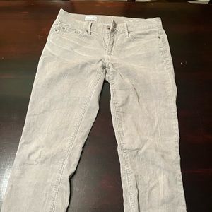 Gap 1969 low rise always skinny light gray corduroy pants